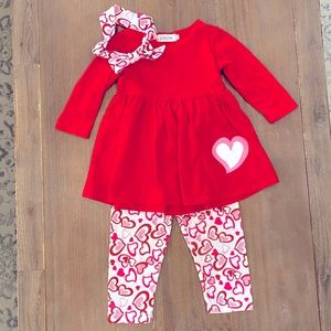 Heart Outfit Toddler Girl 2t